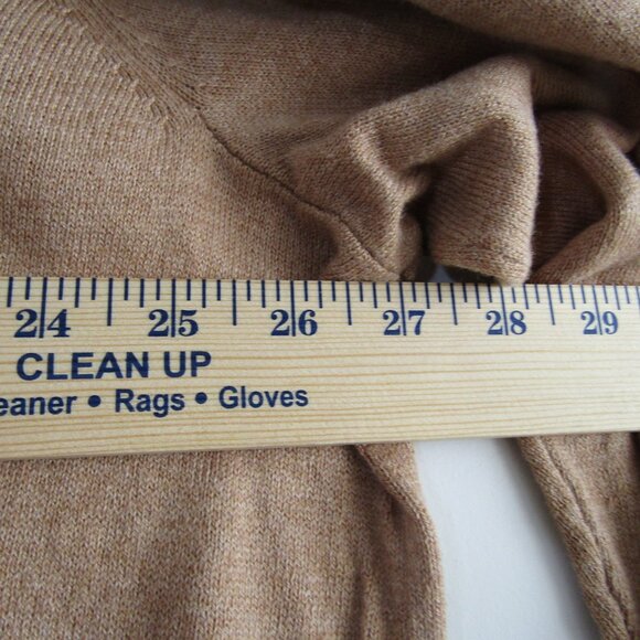 Ellos Women's Long Line Knit Sweater 1X Tan Capsule Wardrobe Business Casual NWT - Picture 7 of 10